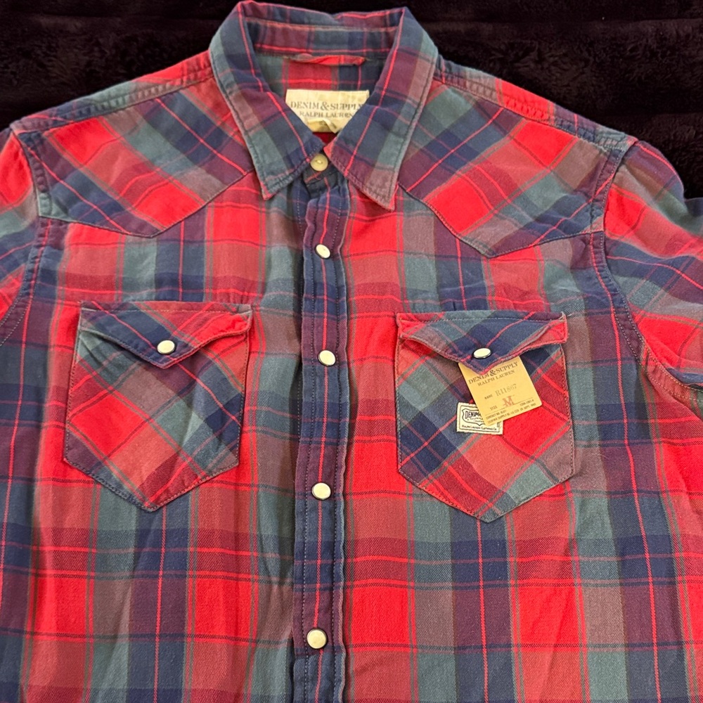Denim & Supply Ralph Lauren Red and Blue Check Shirt